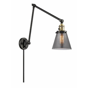 Cone - 1 Light Swing Arm Wall Sconce In Industrial Style-30 Inches Tall and 8 Inches Wide