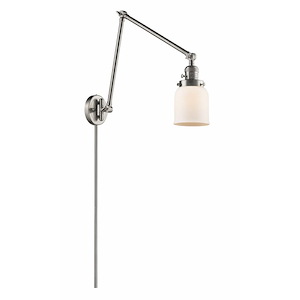 Bell - 1 Light Swing Arm Wall Sconce In Industrial Style-30 Inches Tall and 8 Inches Wide