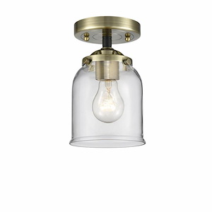 Bell - 1 Light Semi-Flush Mount In Industrial Style-8.13 Inches Tall and 5 Inches Wide