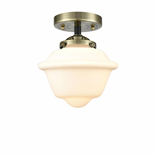 Oxford - 1 Light Semi-Flush Mount In Industrial Style-8.13 Inches Tall and 7.5 Inches Wide