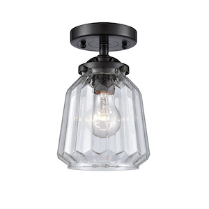 Chatham - 1 Light Semi-Flush Mount-8.13 Inch Tall and 7 Inch Wide - 1423163