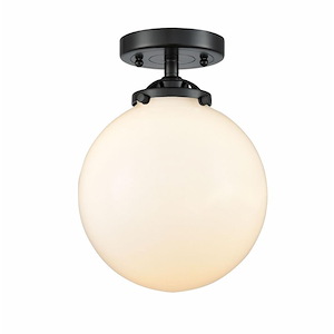 Nouveau - 1 Light Beacon Semi-Flush Mount In IndustrialStyle-10.13 Inches Tall and 8 Inches Wide - 1266223