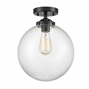 Beacon - 1 Light Semi-Flush Mount In Industrial Style-12.13 Inches Tall and 10 Inches Wide
