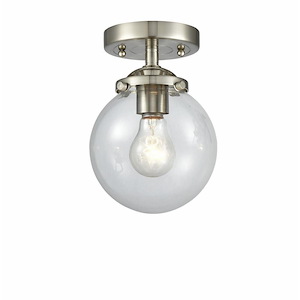 Beacon - 1 Light Semi-Flush Mount In Industrial Style-8.13 Inches Tall and 6 Inches Wide