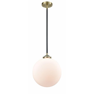 Beacon - 1 Light Stem Hung Mini Pendant In Industrial Style-13.38 Inches Tall and 12 Inches Wide - 1289204