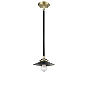 Railroad - 1 Light Stem Hung Mini Pendant-3.63 Inch Tall and 8 Inch Wide - 1423082
