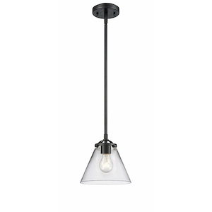 Cone - 1 Light Stem Hung Mini Pendant In Industrial Style-7.63 Inches Tall and 7.75 Inches Wide - 1289196