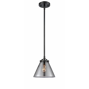 Cone - 1 Light Stem Hung Mini Pendant In Industrial Style-7.63 Inches Tall and 7.75 Inches Wide - 1289196