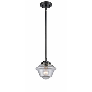 Oxford - 1 Light Stem Hung Mini Pendant In Industrial Style-7.38 Inches Tall and 7.5 Inches Wide