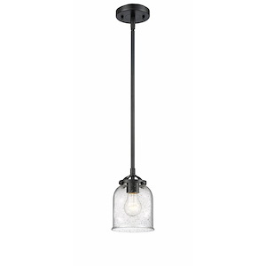 Bell - 1 Light Stem Hung Mini Pendant In Industrial Style-7.38 Inches Tall and 5 Inches Wide