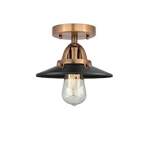 Railroad - 1 Light Semi-Flush Mount-5.5 Inch Tall and 8 Inch Wide - 1422811