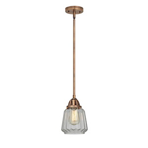Chatham - 1 Light Stem Hung Mini Pendant-8.5 Inch Tall and 7 Inch Wide - 1423586