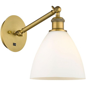 Ballston Dome - 1 Light Wall Sconce In Industrial Style-11.88 Inches Tall and 8 Inches Wide