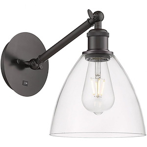 Ballston Dome - 1 Light Wall Sconce In Industrial Style-11.88 Inches Tall and 8 Inches Wide