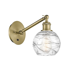 Athens Deco Swirl - 1 Light Wall Sconce-8.13 Inch Tall and 5.88 Inch Wide - 1113762