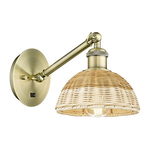 Bristol Natural II - 1 Light Adjustable Wall Sconce-9.5 Inch Tall and 7.5 Inch Wide - 1387661