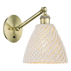 Bristol Natural - 1 Light Adjustable Wall Sconce-9.5 Inch Tall and 7.5 Inch Wide - 1387634