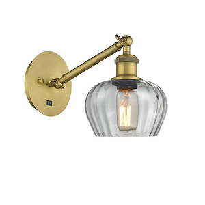 Fenton - 100W 1 LED Adjustable Wall Sconce-7.5 Inch Tall and 6.5 Inch Wide - 1423212