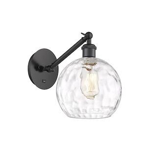 Athens Water Glass - 100W 1 LED Adjustable Wall Sconce-10 Inch Tall and 8 Inch Wide - 1423250