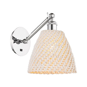 Bristol Natural - 1 Light Adjustable Wall Sconce-11 Inch Tall and 9 Inch Wide - 1387656