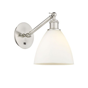 Bristol - 1 Light Adjustable Glass Wall Sconce-9.5 Inch Tall and 7.5 Inch Wide - 1423071