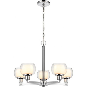 Cairo - 5 Light Chandelier In Contemporary Style-14 Inches Tall and 20 Inches Wide