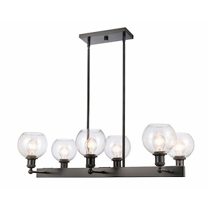 Concord - 6 Light Chandelier In Industrial Style-8.25 Inches Tall and 35 Inches Wide - 1289332