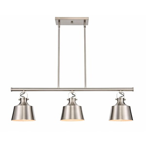Provin - 3 Light Island In Industrial Style-9.63 Inches Tall and 35.5 Inches Wide