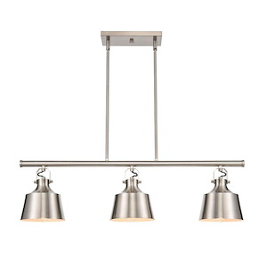 Provin - 100W 3 LED Stem Hung Island-9.63 Inch Tall and 35.5 Inch Wide - 1423369