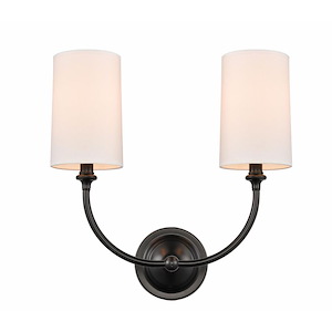 Giselle - 2 Light Wall Sconce In Industrial Style-16 Inches Tall and 15 Inches Wide
