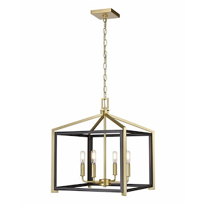 Wiscoy - 4 Light Chain Hung Pendant-18.75 Inches Tall and 16 Inches Wide