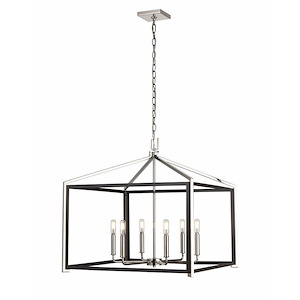 Wiscoy - 6 Light Chain Hung Chandelier-23.75 Inches Tall and 24 Inches Wide - 1291892
