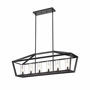 Colchester - 6 Light Linear Pendant In Farmhouse Style-13.5 Inches Tall and 39 Inches Wide - 1297609