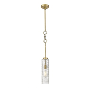 Wexford - 1 Light Stem Hung Mini Pendant In Art Deco Style-20.75 Inches Tall and 4 Inches Wide