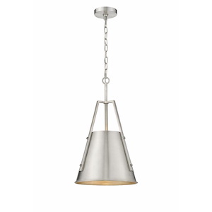 Luxor - 1 Light Mini Pendant In Industrial Style-19.25 Inches Tall and 12 Inches Wide