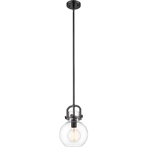Newton Sphere - 1 Light Mini Pendant In Restoration Style-11.38 Inches Tall and 8 Inches Wide