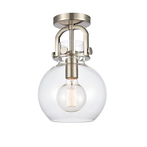 Newton - 1 Light Newton Sphere Flush Mount In RestorationStyle-12 Inches Tall and 8 Inches Wide