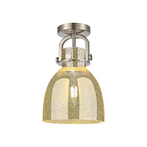 Newton Bell - 1 Light Arched Flush Mount-12.5 Inch Tall and 8 Inch Wide - 1373884