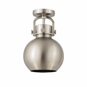 Newton Sphere - 1 Light Flush Mount In Industrial Style-12 Inches Tall and 8 Inches Wide - 1297527