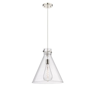Newton Cone - 1 Light Pendant In Industrial Style-17.75 Inches Tall and 16 Inches Wide