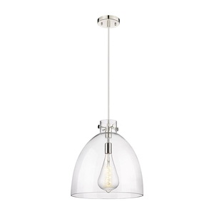 Newton Bell - 1 Light Pendant In Industrial Style-17.38 Inches Tall and 16 Inches Wide - 1291870
