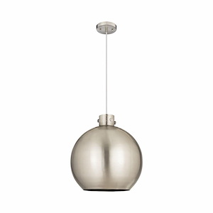Newton Sphere - 1 Light Pendant In Industrial Style-18.25 Inches Tall and 18 Inches Wide - 1297587
