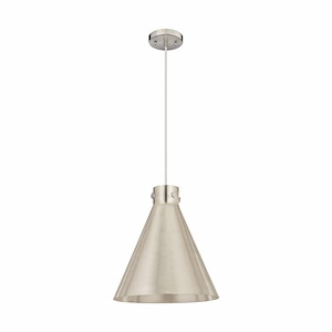 Newton Cone - 1 Light Pendant In Industrial Style-17.75 Inches Tall and 16 Inches Wide - 1297557