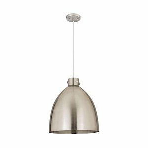 Newton Bell - 1 Light Pendant In Industrial Style-19.63 Inches Tall and 18 Inches Wide