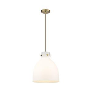 Newton Bell - 1 Light Cord Hung Pendant-13.75 Inch Tall and 12 Inch Wide - 1423222