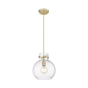 Newton Sphere - 1 Light Cord Hung Pendant-11.75 Inch Tall and 10 Inch Wide - 1423373