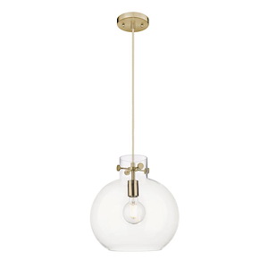 Newton Sphere - 1 Light Cord Hung Pendant-13.75 Inch Tall and 12 Inch Wide - 1423231