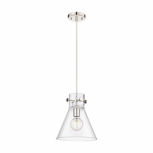 Newton Cone - 1 Light Pendant In Industrial Style-11 Inches Tall and 10 Inches Wide