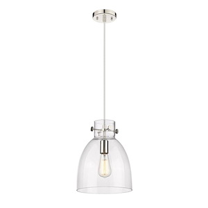 Newton Bell - 1 Light Pendant In Industrial Style-12.5 Inches Tall and 10 Inches Wide - 1291935