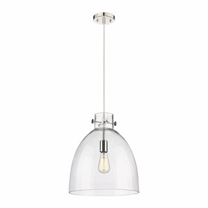 Newton Bell - 1 Light Pendant In Industrial Style-16 Inches Tall and 14 Inches Wide - 1297593